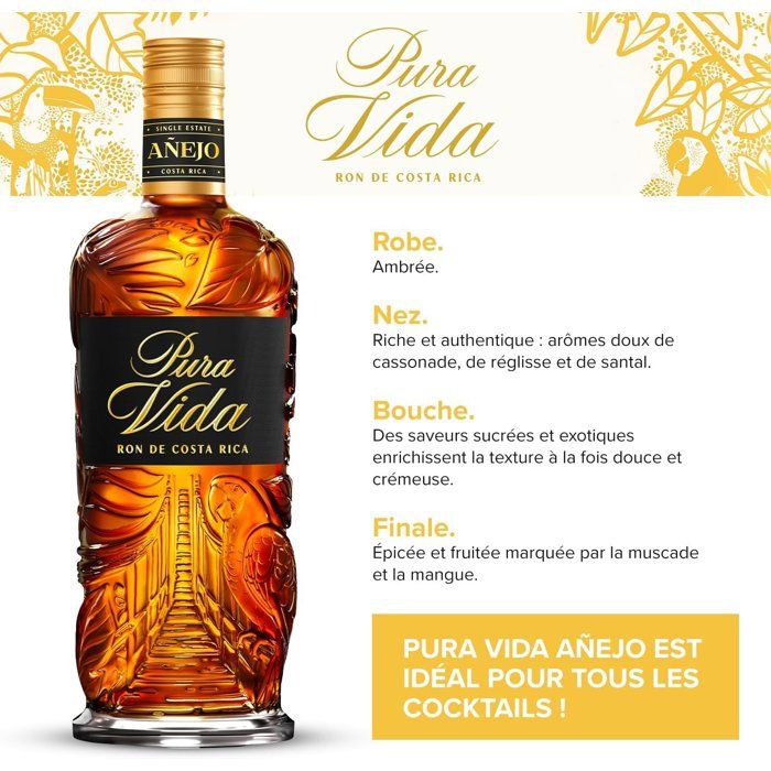 Pura Vida - Ańejo - Rhum - 37,5% Vol. - 70cl