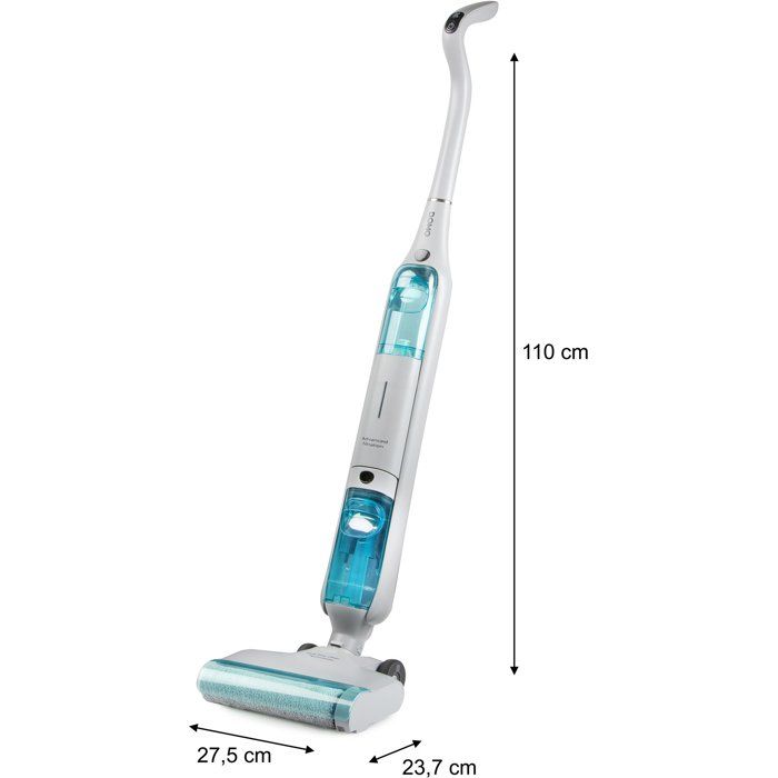 Aspirateur balai laveur - DOMO DO253SW - 10 000 Pa - 35 min - 75 m˛ - 450 ml - Blanc / Bleu