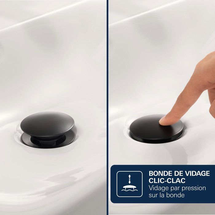 Mitigeur de lavabo - GROHE DICE - Taille S - Cartouche Ch3 & vidage clic-clac - Noir mat
