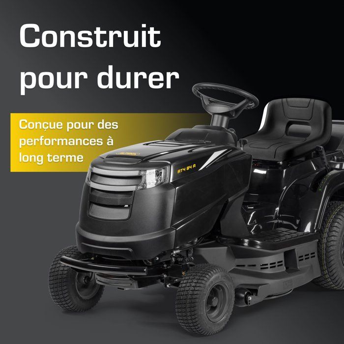 Tondeuse autoportée thermique ALPINA AT4 84A – 84cm de coupe - Jusqu'a 2800 m˛ - 352 cm3 - éjection bac 200L