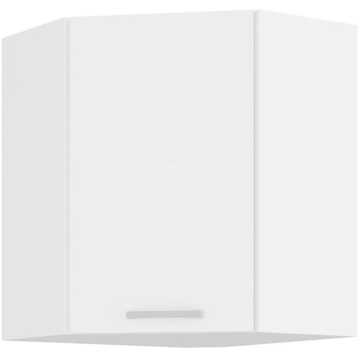 ATLAS Meuble haut d'angle - Décor blanc - L58 x L58 cm
