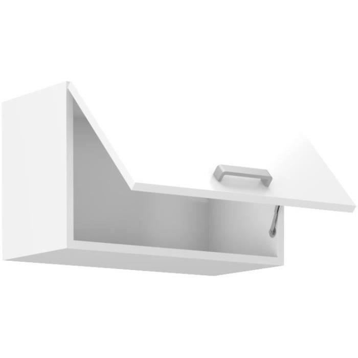 ATLAS Meuble hotte - Décor blanc - L60 x P31 x H72 cm