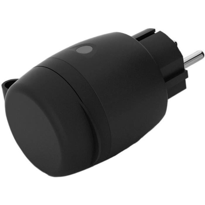 Pack de 2 prises télécommandées pour utilisation extérieure + télécommande - GAO - 230 V - Noir