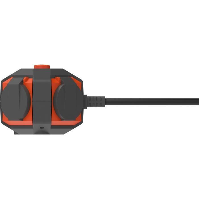 Power Globe - QUARX - IP44 - 4 prises, interrupteur, câble 3m