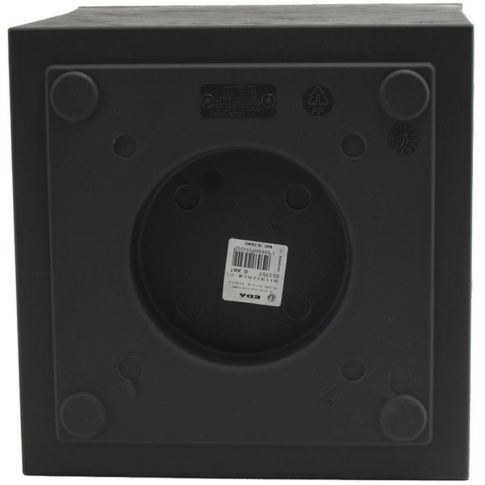 Pot de fleurs Carré 30 cm - EDA - Volcania Up - 21 L - Intérieur/Extérieur -Décor Pierre- 29,5 x 29,5 x H. 29,5 cm - Gris Anthracite