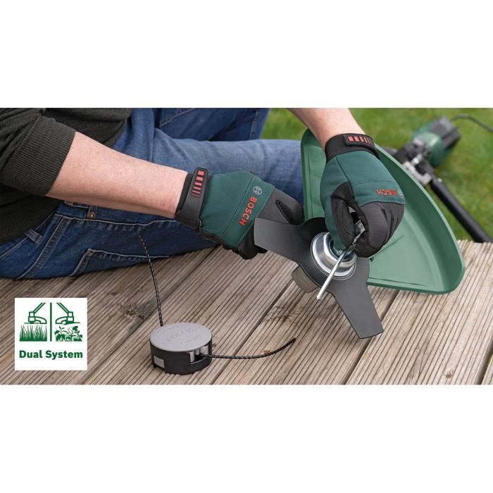 Débroussailleuse Bosch - AFS 23-37 - (1000W, livrée avec 3 fils de 37 cm, 1 lame de débroussailleuse et 1 bandouliere)