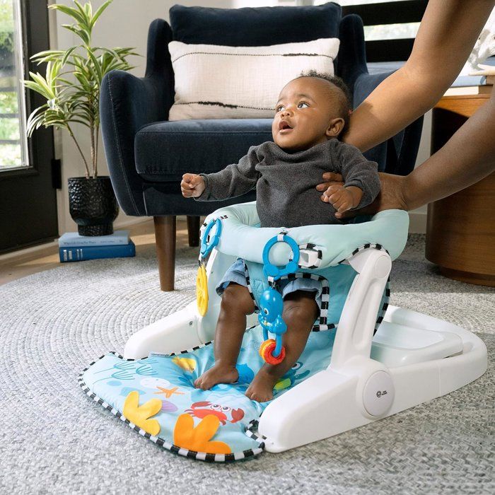 BABY EINSTEIN -OPUS ET NEPTUNE- Siege d'apprentissage bébé 4M+ apporte support a bébé, 2 positions de siege, tablette d'activités
