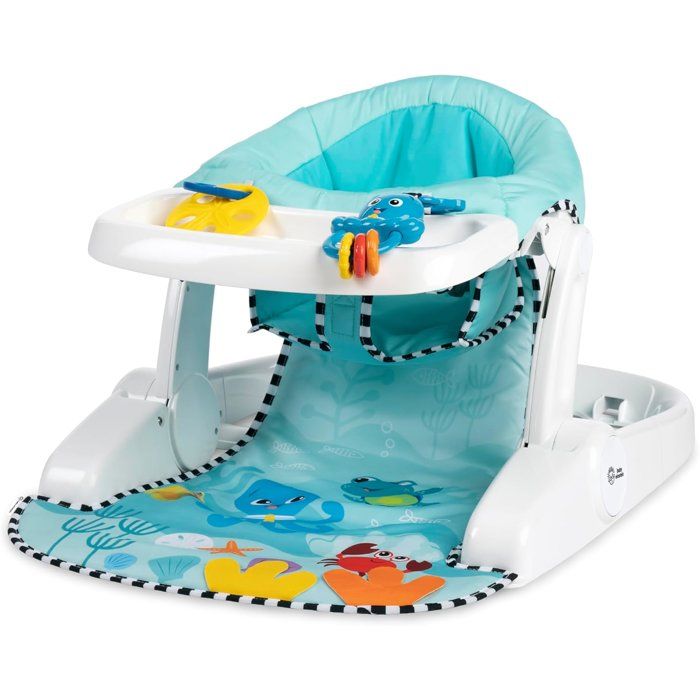BABY EINSTEIN -OPUS ET NEPTUNE- Siege d'apprentissage bébé 4M+ apporte support a bébé, 2 positions de siege, tablette d'activités