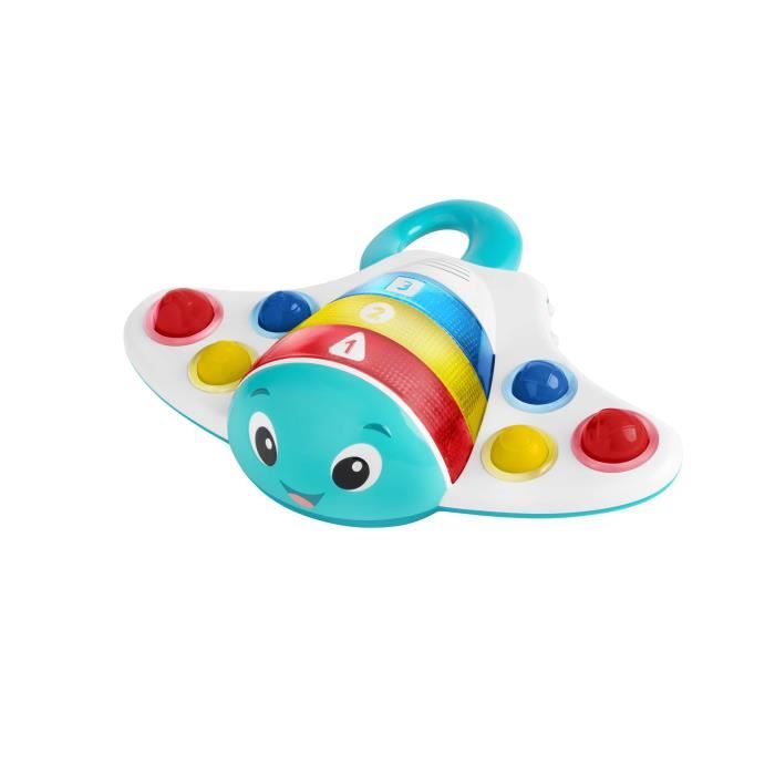 BABY EINSTEIN RAIE - Jouet intéractif d'éveil sensoriel, musical, apprentissage des couleurs, cadeau bébé 6M+