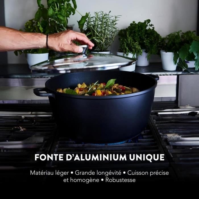 Mijoteuse haute - BAUMALU - 384942 - Intérieur céramique - Avec couvercle - 36 cm