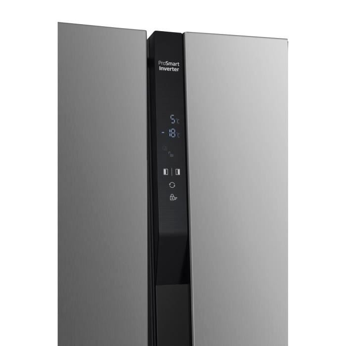 Réfrigérateur Américain - BEKO - GNO5323XPN - 532 L - Froid ventilé - Ecran sur la poignée - Classe D - 177x91x67 - Inox