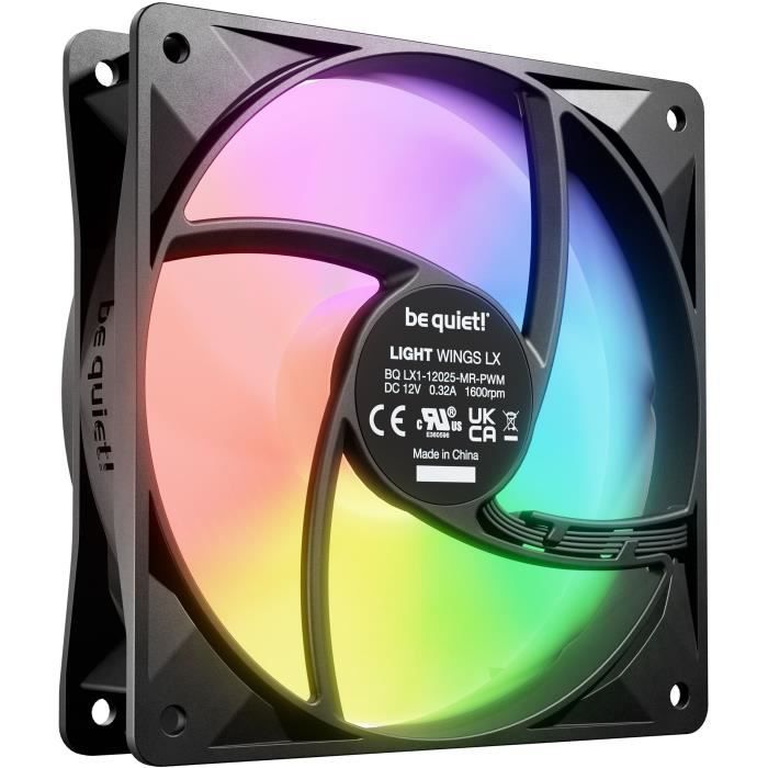 BE QUIET! - Light Wings LX - Ventilateur Boîtier - BL121 - 120 mm - PWM Triple - Pack