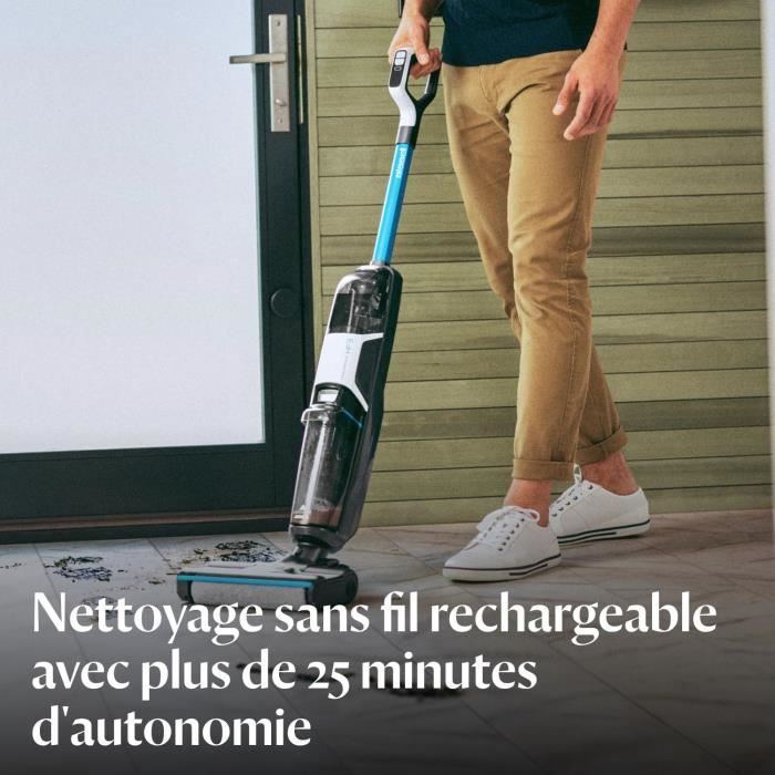 BISSELL Crosswave HF3 Select 3639N - Nettoyeur 3 en 1 sans fil - Silencieux et maniable