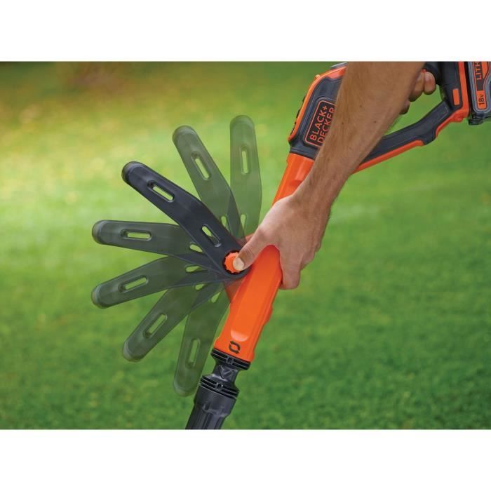 Coupe-bordure électrique BLACK+DECKER - STC1820EPC-QW - 18V - 28cm - Avec batterie 18V - 2 Vitesses - Tete Pivotante 180°