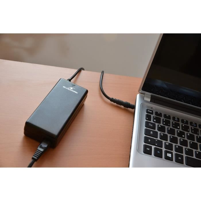 Chargeur - BLUESTORK - Chargeur PC Universel - 65W - 10 Embouts - Universel - Noir