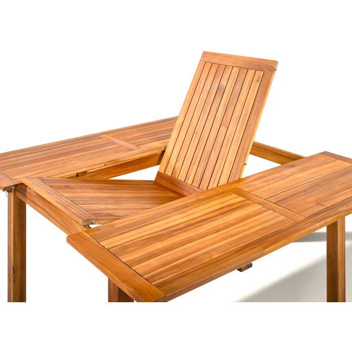 Ensemble repas de jardin TOSCANA - Table extensible + 6 chaises pliables - Bois d'acacia FSC - 6 places - Bocarnea