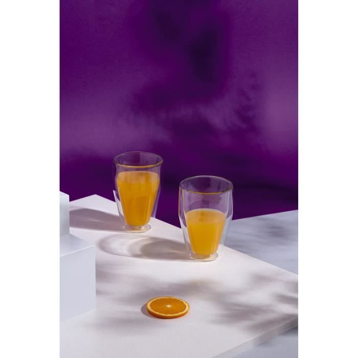 Set 6 verres thermo - BODUM - Titlis - Double paroi - 0.35 l - Transparent