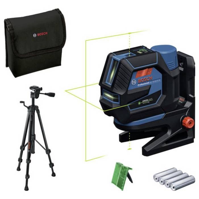Bosch Professional laser combiné GCL 12V-50-22 CG (jusqu'a 50m, Dual Power, support RM20, 4 piles 1,5V, housse, Trépied BT 150)