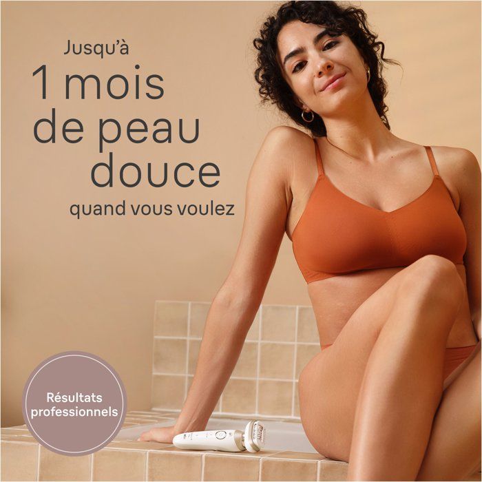 Épilateur - BRAUN - Silk-épil 9-011 3D - Sans fil - 2 modes - Blanc