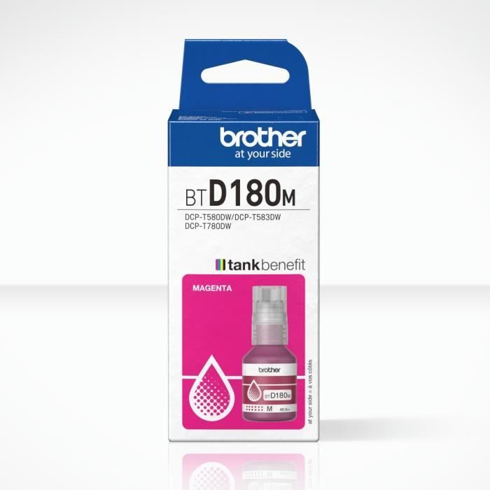 Bouteille d'encre - Brother - BTD180M - Magenta - 5000 pages - Unité - Standard