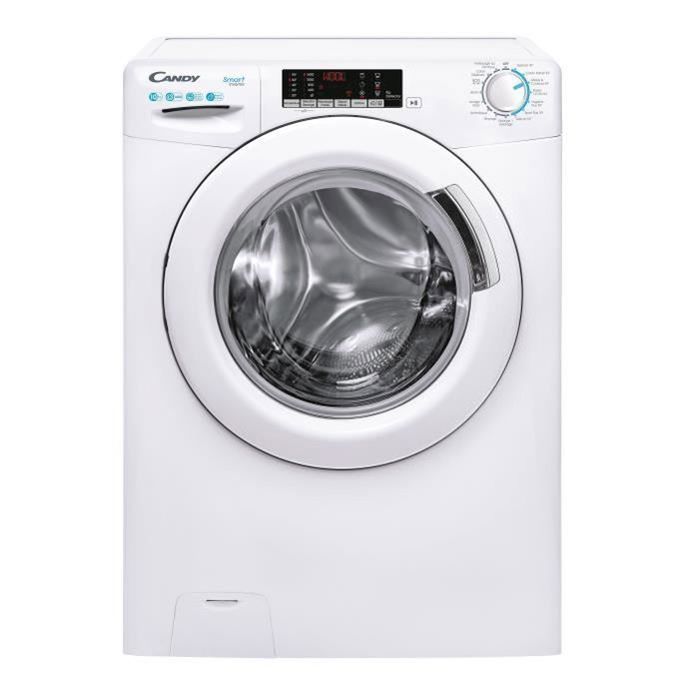 Lave-linge hublot CANDY CS1410TXME/FR - 10 kg - Induction - 1400 trs/min - Classe A - Programme rapide - Blanc