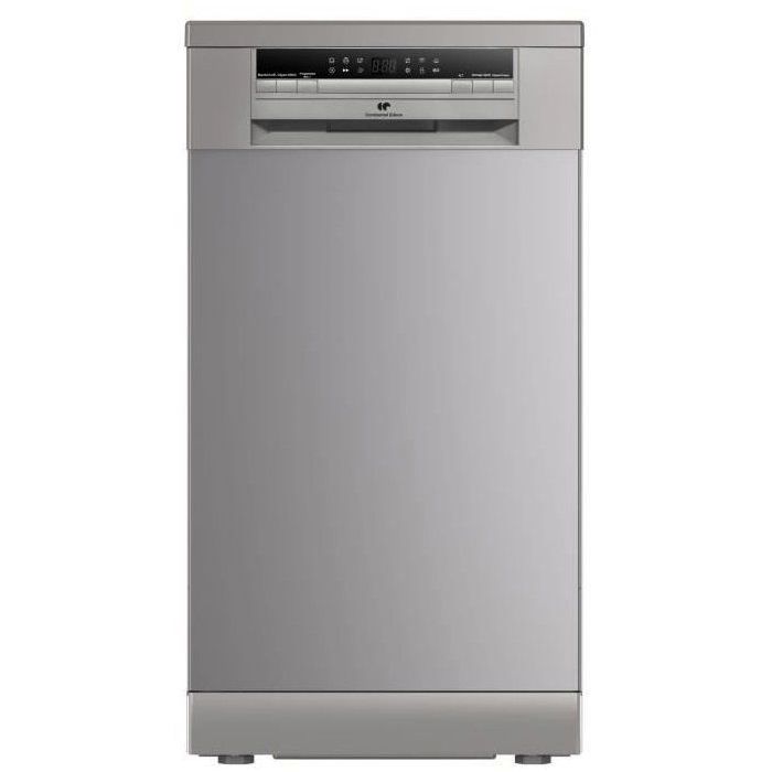 Lave-vaisselle pose libre - CONTINENTAL EDISON - CELV1145S - 11 couverts - 45 cm - 47 dB - Silver