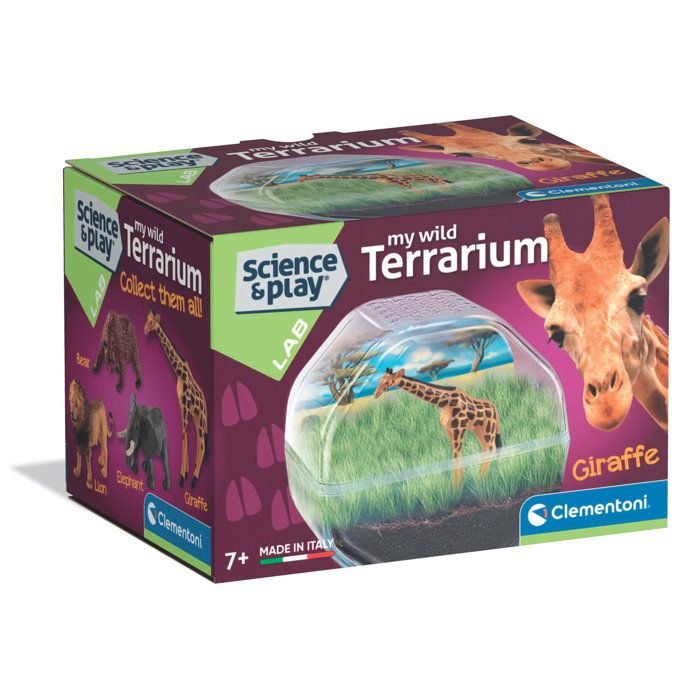 Mini Terrarium - Clementoni - Girafe - Jeu de sciences et d'expériences - Des 7 ans - Fabriqué en Italie