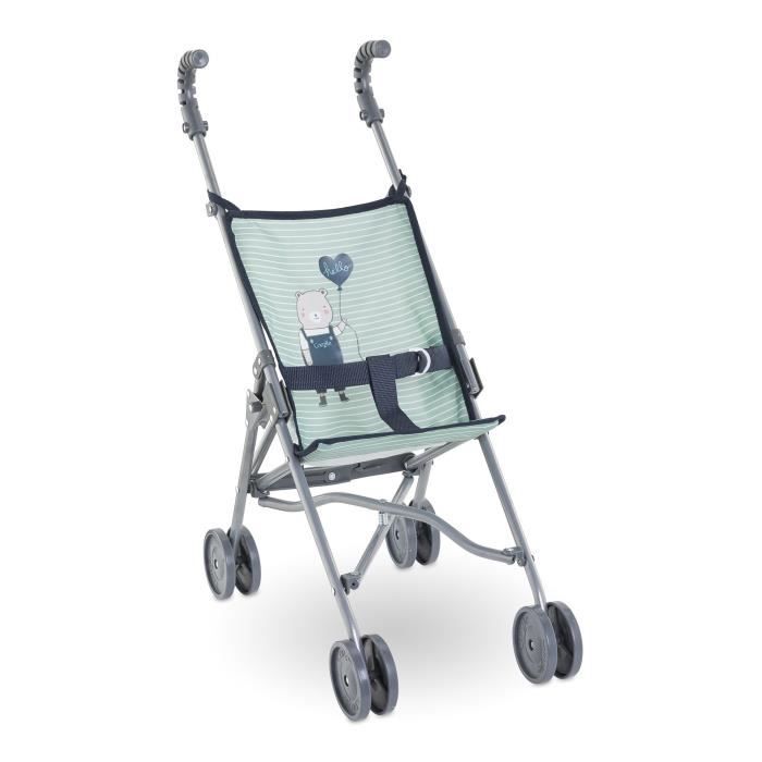 Poussette canne - COROLLE - Sauge - Légere - Pliable - Pour poupons 36/52 cm