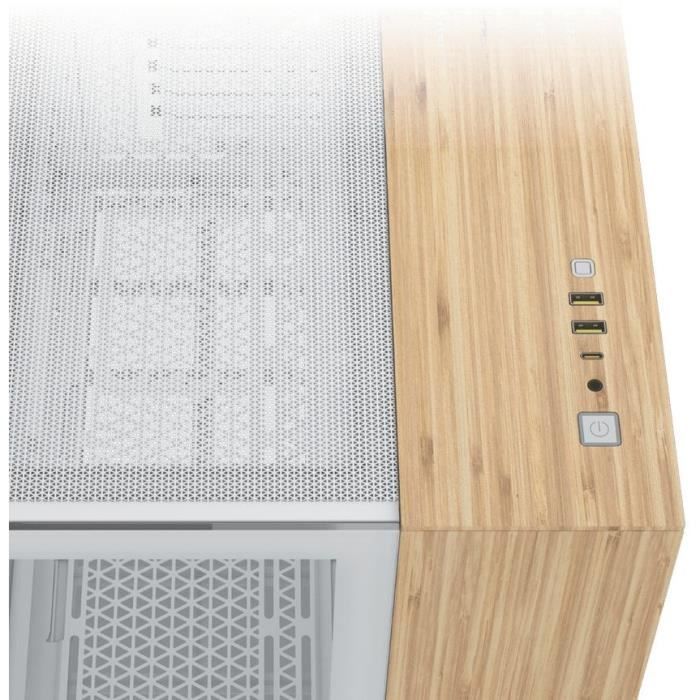 Boîtier PC - CORSAIR - CC-9011288-WW - 2500X - mATX - PC Case - White/Bamboo