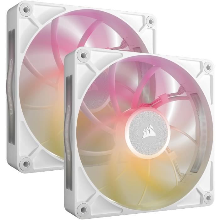 Refroidissement PC - CORSAIR - CO-9051040-WW - iCUE LINK RX140 RGB Max White Dual Fan