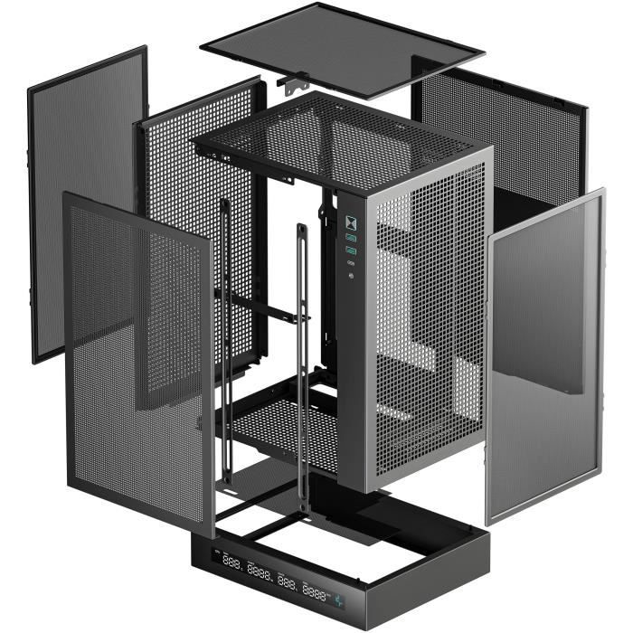 Boitier sans alimentation - DEEPCOOL CH170 Digital - Mini tour - Format M-ITX - Noir