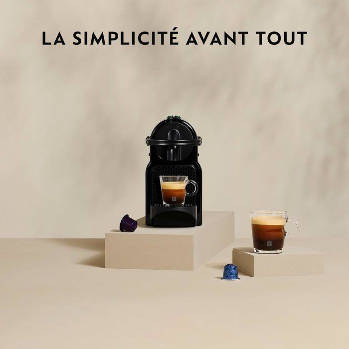 Machine a café capsules - Nespresso - De'Longhi - Inissa - EN80.B - Noir - 16 capsules Nespresso incluses