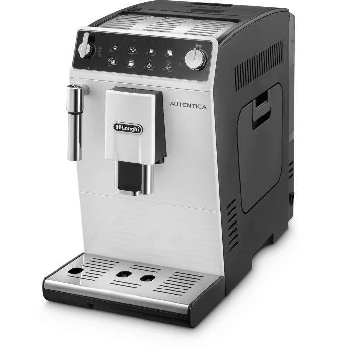 Machine a café automatique - DELONGHI - Autentica ETAM 29.513.WB - Buse vapeur Cappuccino - 15 bar - Blanc