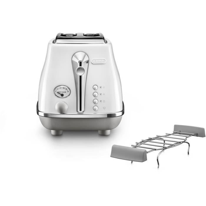 Grille-pain - DELONGHI - CTOC2103.W - 900 W - 2 fentes - Blanc