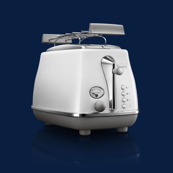 Grille-pain - DELONGHI - CTOC2103.W - 900 W - 2 fentes - Blanc