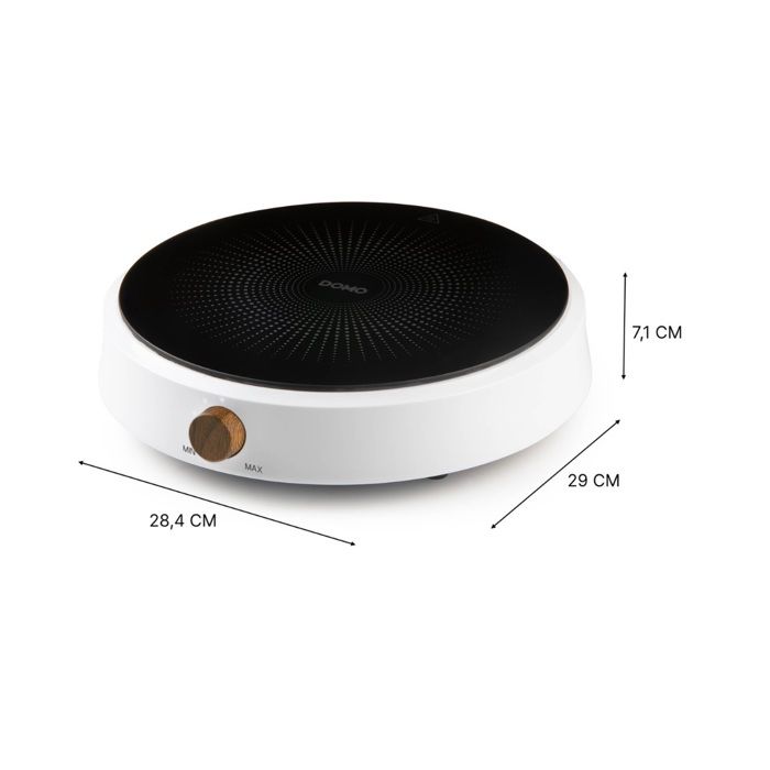 Plaque de cuisson a induction - DOMO - 1 foyer - 28,4 x 29 x 7,1 cm - Blanc