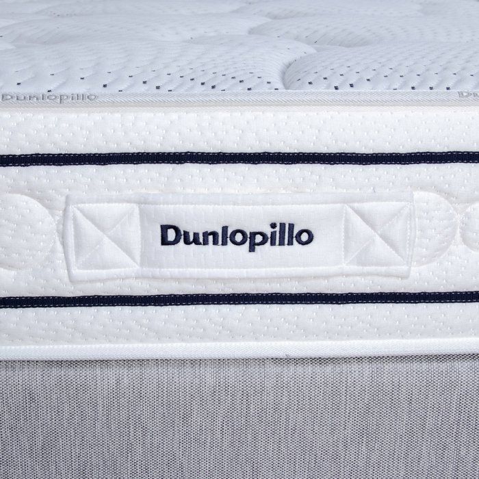 Matelas 90x200 marque DUNLOPILLO - Hauteur 21 cm Latex - Aération naturelle - 7 zones- Soutien Équilibré - Fabriqué en France