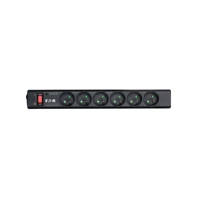Multiprise/Parafoudre - EATON Protection Strip 6 DIN - PS6D - 6 prises DIN européennes - Noir
