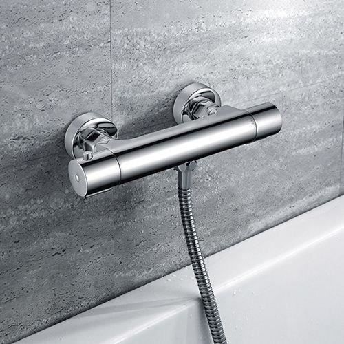 Mitigeur thermostatique de douche - EDOUARD ROUSSEAU - Garance 3 - Corps froid - Adapté a toute production d'eau chaude - Chromé
