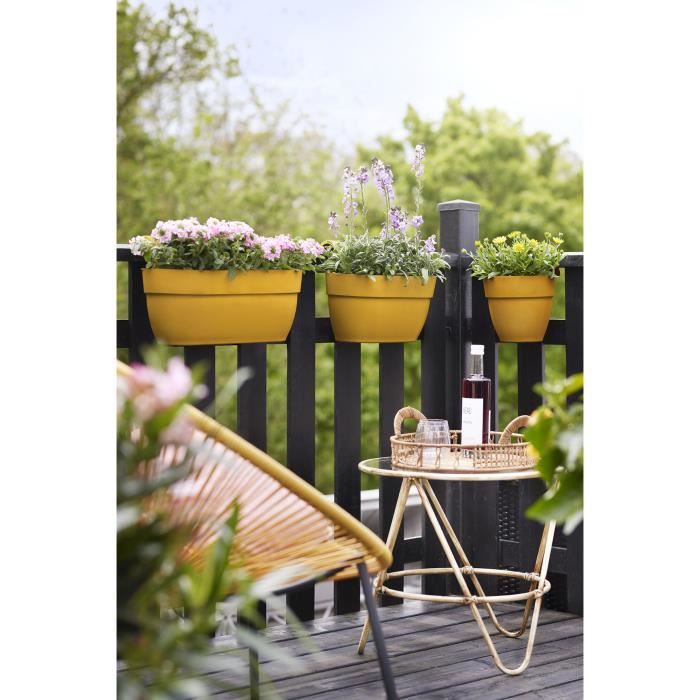 ELHO Balconniere Vibia Campana Easy Hanger Large - 7,5 L - 46 x 24 x 26,5 cm - Jaune miel