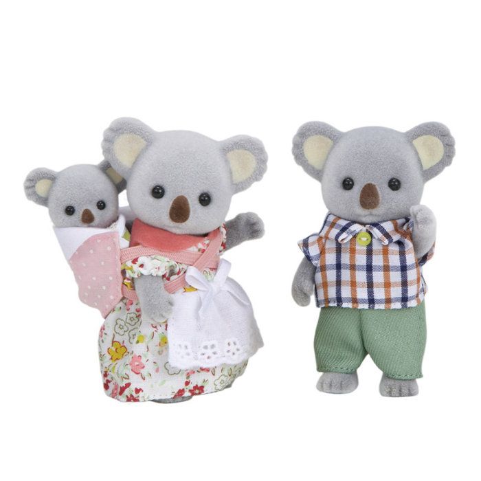 Famille Koala Sylvanian - SYLVANIAN FAMILIES - 5310 - Articulée et Habillée - Gris
