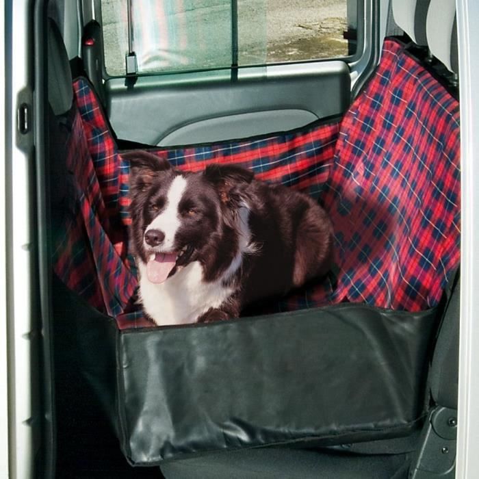 Couverture de protection siege de voiture 140 x 50 x 60 cm- FERPLAST - Noir / Rouge