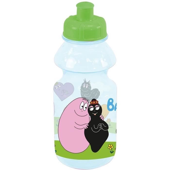 Lot vaisselle - FUN HOUSE - BARBAPAPA - Verre, assiette Ř22 cm et Ř16 cm, couverts, gourde et boite goűter