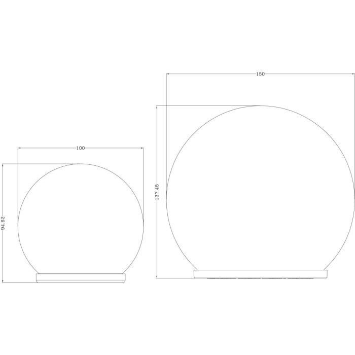 Sphere solaire GALIX - Effet verre brisé - Ø 10 cm - 15 LED blanches