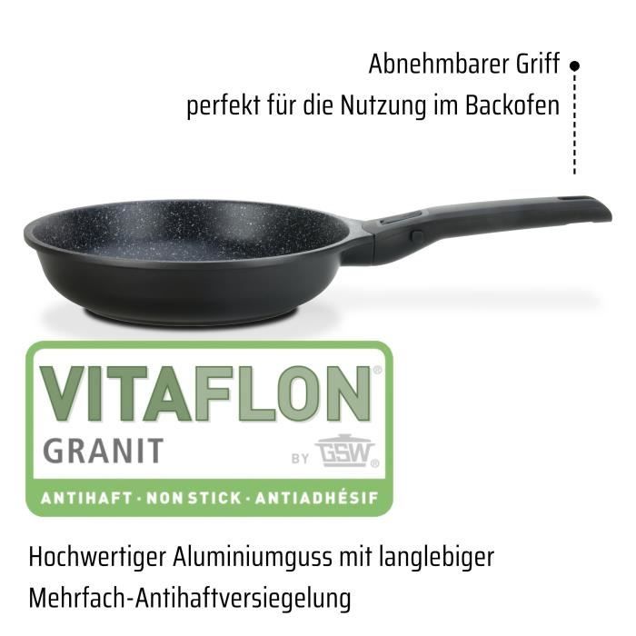 Wok fonte d'aluminium - GSW - EASY CLICK - 28 cm - Induction