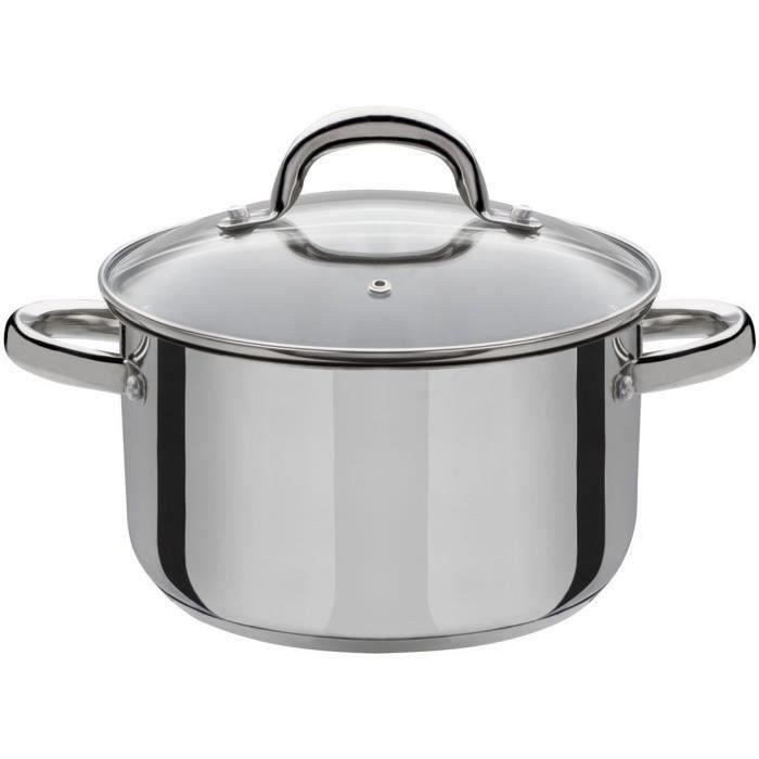 Batterie de cuisine 4 pcs - GSW - MONTREAL - 3 marmites et 1 poele - Induction - Acier inoxydable