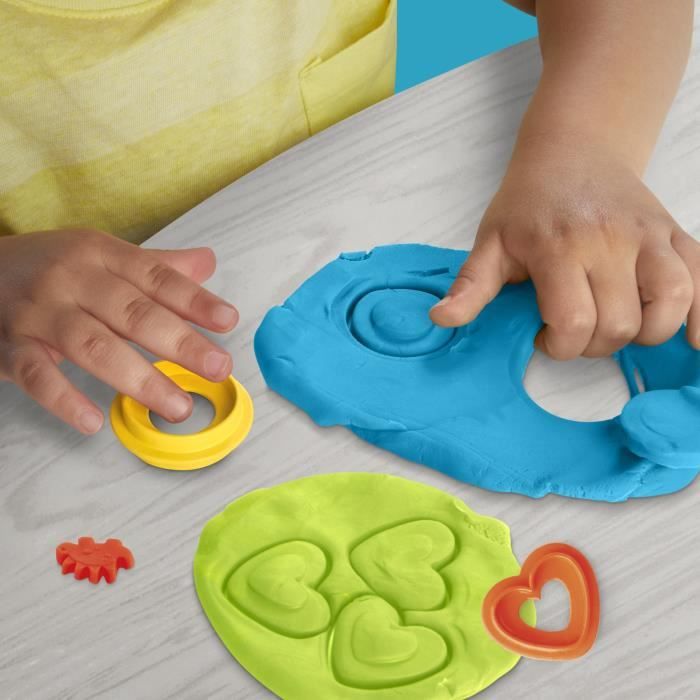 Play-Doh Starters Dino des formes et couleurs, loisirs créatifs de pâte a modeler pour enfants, Classique, des 3 ans