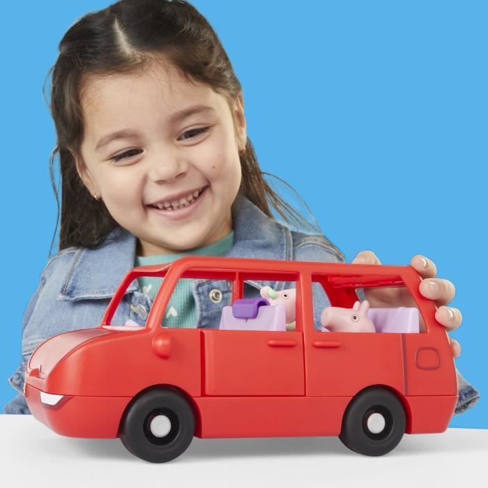 Peppa Pig La grande voiture familiale, coffret avec véhicule et 2 figurines, a partir de 3 ans