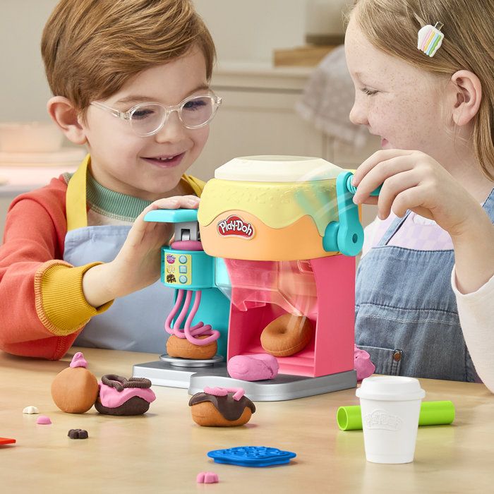 Play-Doh Donut Drop Shop, coffret de pâte a modeler, jouet de nourriture factice, loisirs créatifs pour enfants, des 3 ans