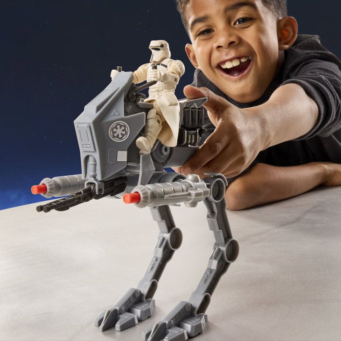 Figurine pilote d'AT-RT Imperial Remnant et AT-RT, Star Wars: The Mandalorian & Grogu, Star Wars ActionVerse, des 4 ans